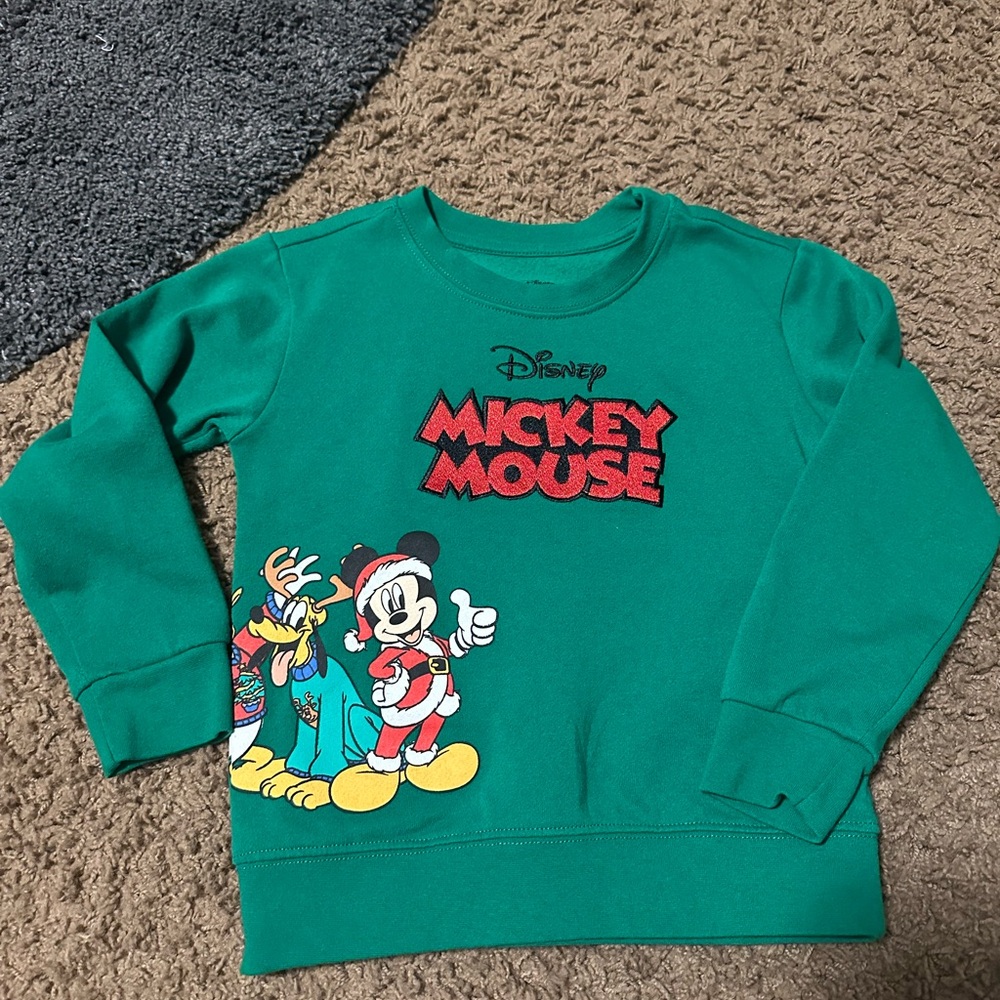 Disney Green Mickey Mouse Kids Shirt